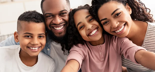 Smiling African American Family