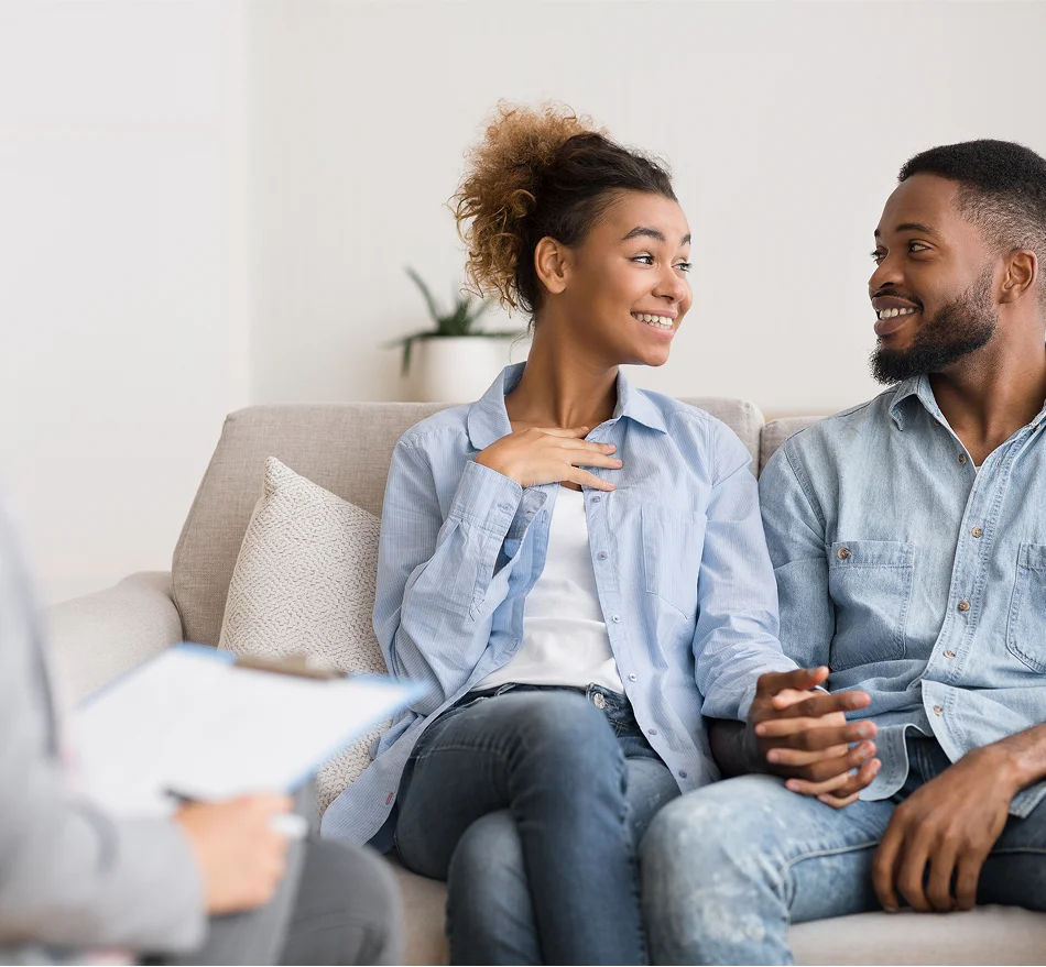 Couple in therapy session