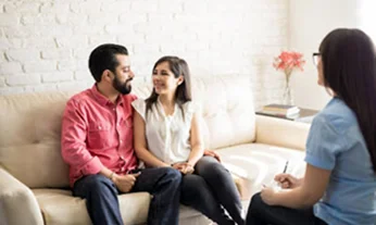 Therapy session with a female counselor